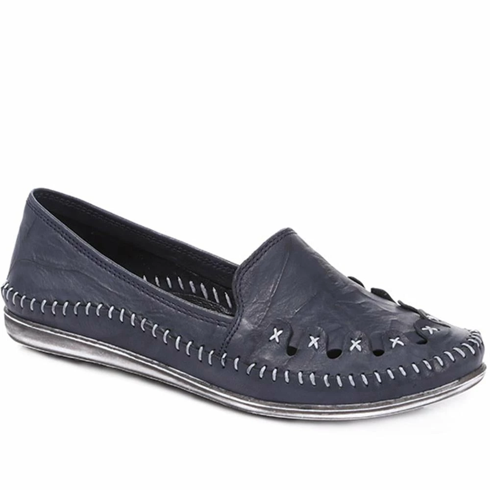 Pavers Leather Slip-On Pumps - GOKH29000 / 316 901 Shoes 1 Pavers Leather Slip-On Pumps - GOKH29000 / 316 901 Shoes