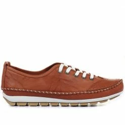 Pavers Wide Fit Leather Lace-Up Sneakers / 317 969