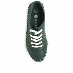 Pavers Wide Fit Leather Lace-Up Sneakers / 317 969