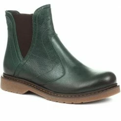 Bellissimo Ladies Green Leather Chelsea Boots - BELYNR32003 / 319 175 / 319 175