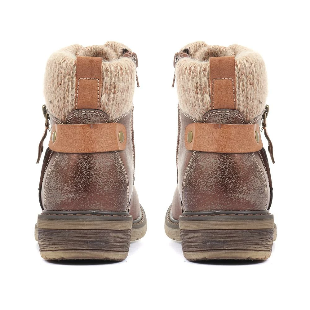 Pavers Knitted Cuff Ankle Boots - WBINS34123 / 320 510 26 Pavers Knitted Cuff Ankle Boots - WBINS34123 / 320 510