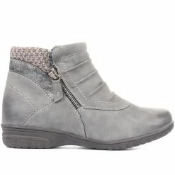 Pavers Ruched Ankle Boots - WBINS34019 / 320 585