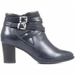 Bellissimo Ladies Black Block Heel Ankle Boots - BELTRE34011 / 320 396 / 320 396