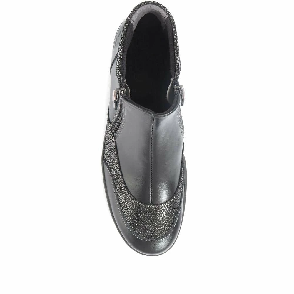 Fly Flot Dual-Zip Leather Ladies Ankle Boots - CAL32011 / 319 233 14 Fly Flot Dual-Zip Leather Ladies Ankle Boots - CAL32011 / 319 233