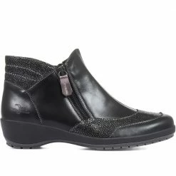 Fly Flot Dual-Zip Leather Ladies Ankle Boots - CAL32011 / 319 233 31 Fly Flot Dual-Zip Leather Ladies Ankle Boots - CAL32011 / 319 233