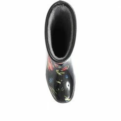 Pavers Floral Print Wellie Ankle Boot - FEI30008 / 316 230