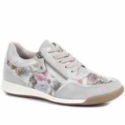 Pavers Grey Floral Print Ladies Sneakers - WBINS33009 / 319 651 / 319 651