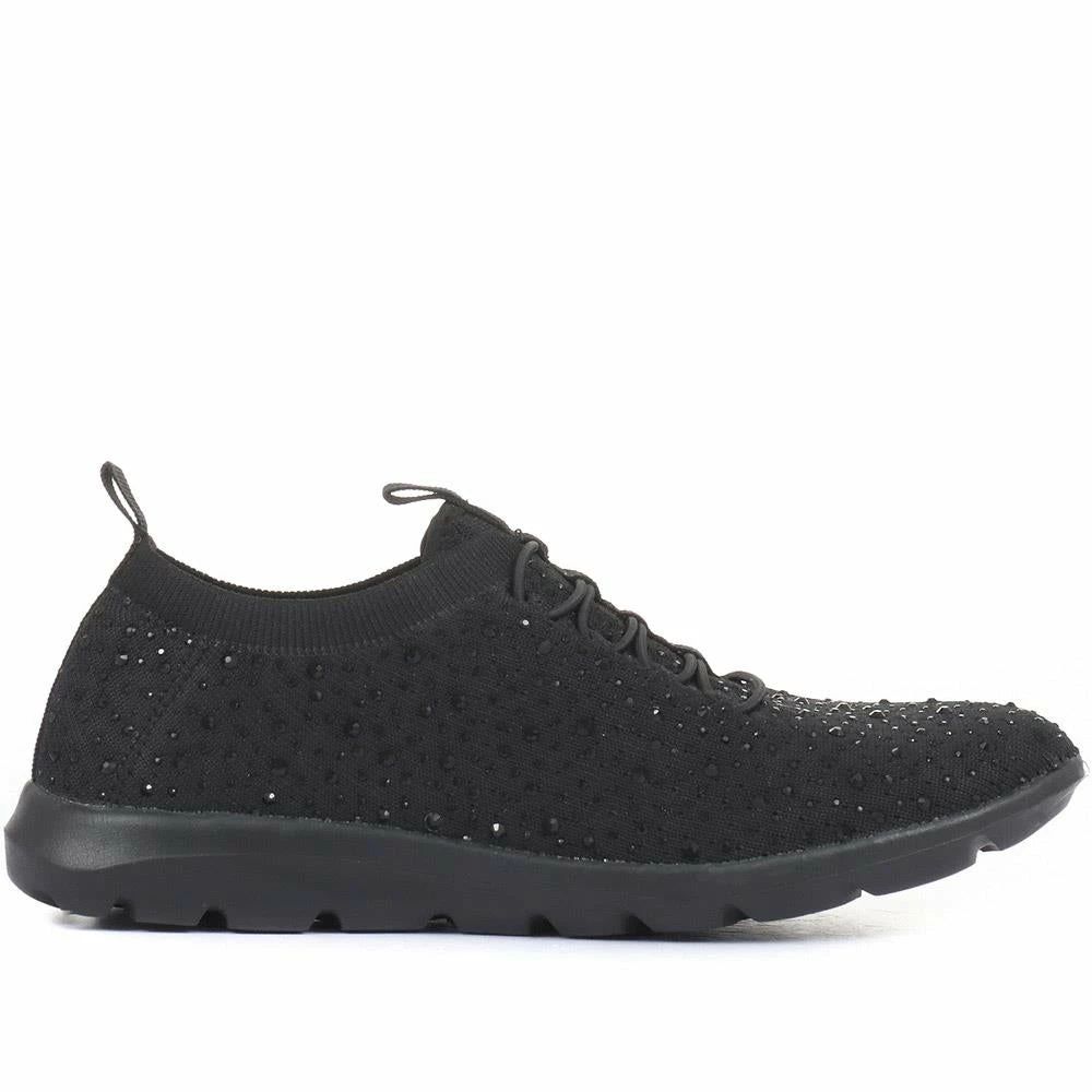 Pavers Ladies Grey Knit Sneakers - BRK33015 / 319 480 / 319 480 23 Pavers Ladies Grey Knit Sneakers - BRK33015 / 319 480 / 319 480