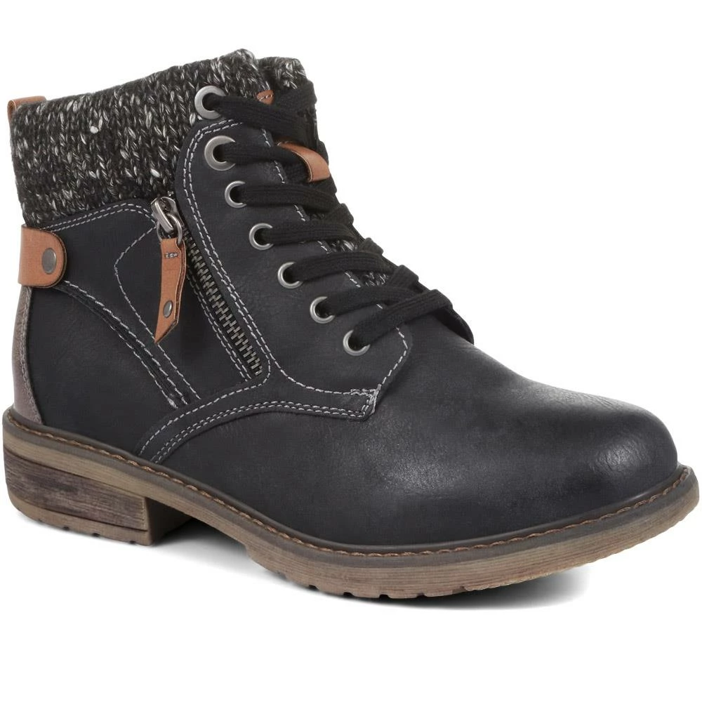 Pavers Knitted Cuff Ankle Boots - WBINS34123 / 320 510 19 Pavers Knitted Cuff Ankle Boots - WBINS34123 / 320 510