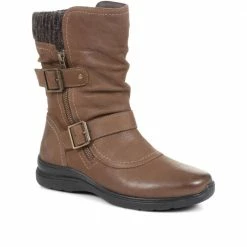 Pavers Wide Fit Leather Calf Boots - KF34011 / 320 898