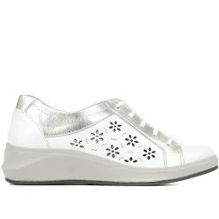 Fly Flot Ladies Blue Leather Lace-Up Shoes - CAL33013 / 319 508 / 319 508