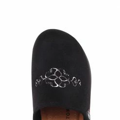 Fly Flot Wide Fit Embroidered Mule Slippers - FLY30008 / 315 802