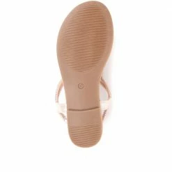 Bellissimo Women's Diamante Thong Sandals In Black - BELBAIZH31031 / 317 821 / 317 821