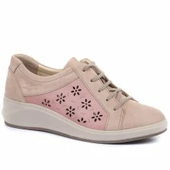 Fly Flot Ladies Blue Leather Lace-Up Shoes - CAL33013 / 319 508 / 319 508