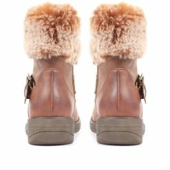 Pavers Faux Fur Trimmed Ankle Boots - WOIL34029 / 320 793