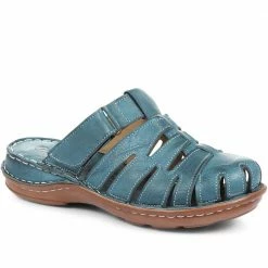 Pavers Touch-Fastening Leather Clog - CAY31005 / 317 820 Sandals
