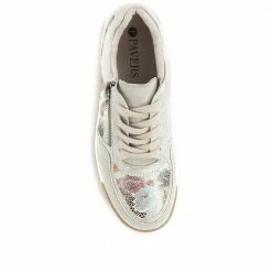 Pavers Grey Floral Print Ladies Sneakers - WBINS33009 / 319 651 / 319 651