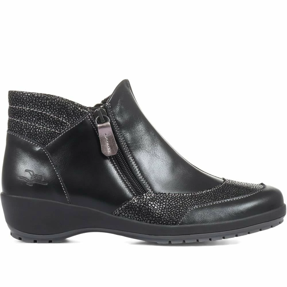 Fly Flot Dual-Zip Leather Ladies Ankle Boots - CAL32011 / 319 233 7 Fly Flot Dual-Zip Leather Ladies Ankle Boots - CAL32011 / 319 233