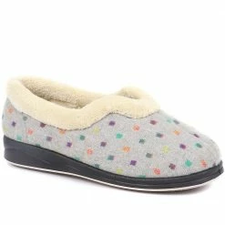 Pavers Wide Fit Polka Dot Slippers - QING34003 / 320 210