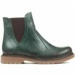 Bellissimo Ladies Green Leather Chelsea Boots - BELYNR32003 / 319 175 / 319 175