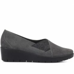 Fly Flot Shoes Suede Elasticated Pumps - FLY34017 / 320 215