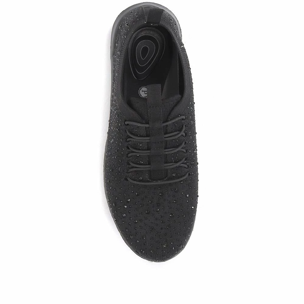 Pavers Ladies Grey Knit Sneakers - BRK33015 / 319 480 / 319 480 21 Pavers Ladies Grey Knit Sneakers - BRK33015 / 319 480 / 319 480