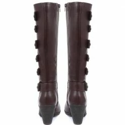 Pavers Knee High Boot With Button Detail - WBINS2226 / 306 616