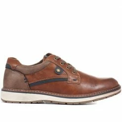 Pavers Men's Navy Wide Fit Lace Sneakers - WBINS33071 / 320 127 / 320 127