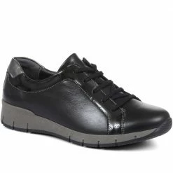 Fly Flot Sneakers Women's Lace-Up Grey Floral Print Sneaker - CAL31015 / 317 914 / 317 914