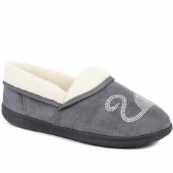 Pavers Wide Fit Women's Novelty Cat Slippers - QING32007 / 319 026