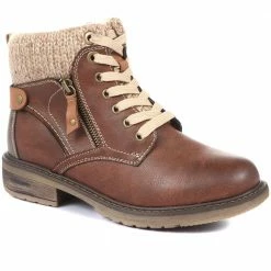 Pavers Knitted Cuff Ankle Boots - WBINS34123 / 320 510 51 Pavers Knitted Cuff Ankle Boots - WBINS34123 / 320 510