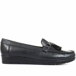 Pavers Shoes Wide Fit Classic Leather Moccasin - NAP28004 / 313 005 103 Pavers Shoes Wide Fit Classic Leather Moccasin - NAP28004 / 313 005