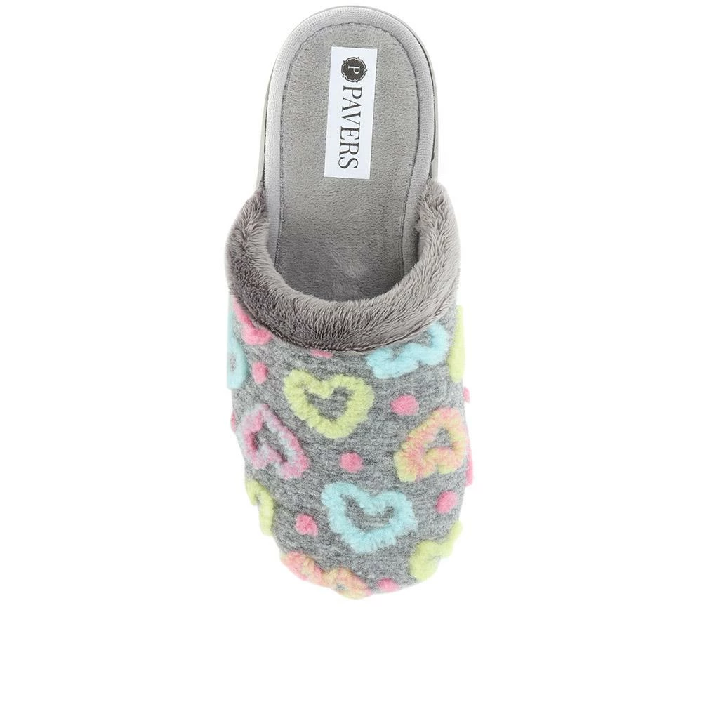 Pavers Colourful Heart Mule Slippers - FEVI32001 / 319 011 19 Pavers Colourful Heart Mule Slippers - FEVI32001 / 319 011