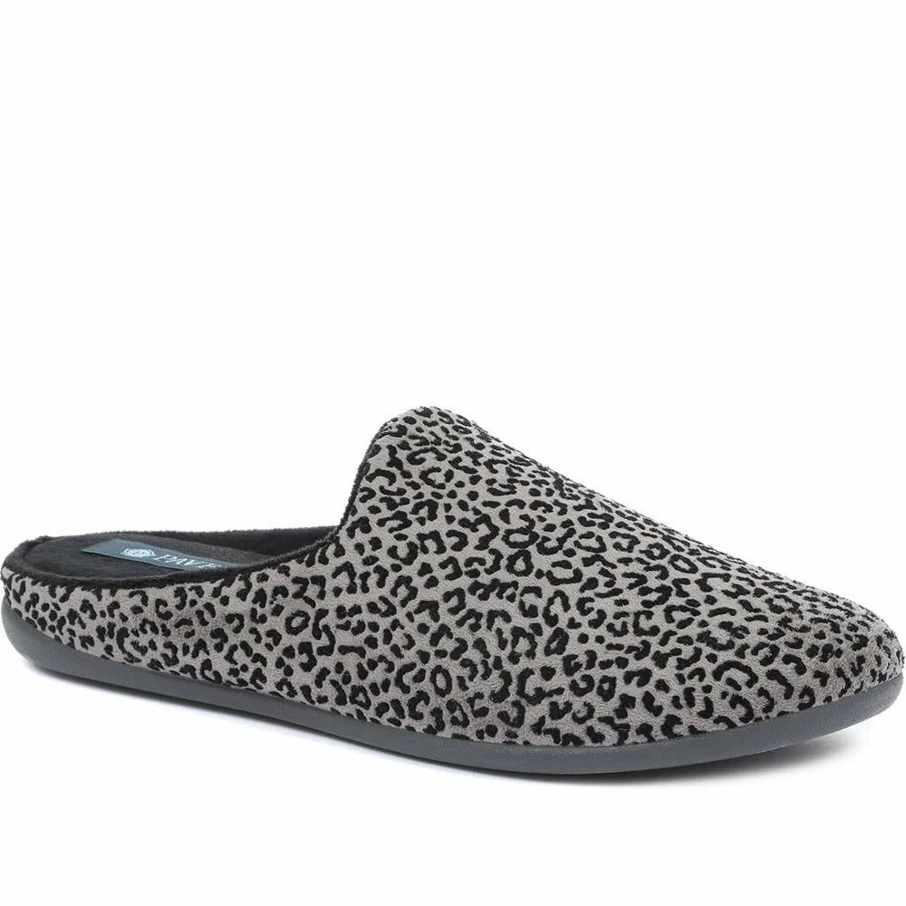 Pavers Ladies Leopard Print Mule Slippers - KOY32015 / 319 122 / 319 122 1 Pavers Ladies Leopard Print Mule Slippers - KOY32015 / 319 122 / 319 122