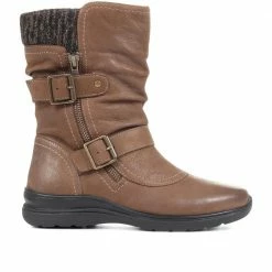 Pavers Wide Fit Leather Calf Boots - KF34011 / 320 898