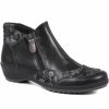 Fly Flot Dual-Zip Leather Ladies Ankle Boots - CAL32011 / 319 233