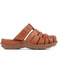 Pavers Touch-Fastening Leather Clog - CAY31005 / 317 820 Sandals
