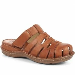 Pavers Touch-Fastening Leather Clog - CAY31005 / 317 820 Sandals