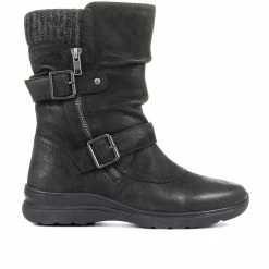 Pavers Wide Fit Leather Calf Boots - KF34011 / 320 898