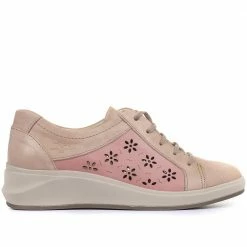 Fly Flot Ladies Blue Leather Lace-Up Shoes - CAL33013 / 319 508 / 319 508