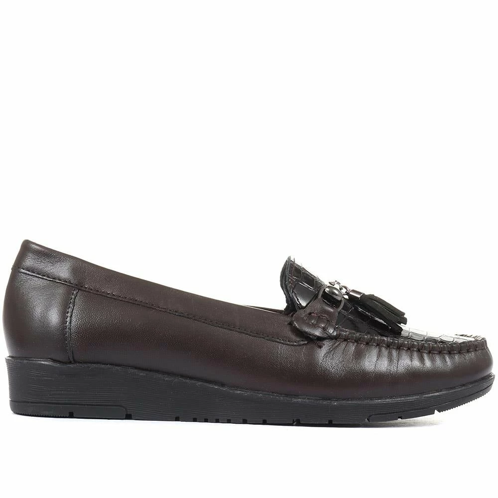 Pavers Shoes Wide Fit Classic Leather Moccasin - NAP28004 / 313 005 55 Pavers Shoes Wide Fit Classic Leather Moccasin - NAP28004 / 313 005