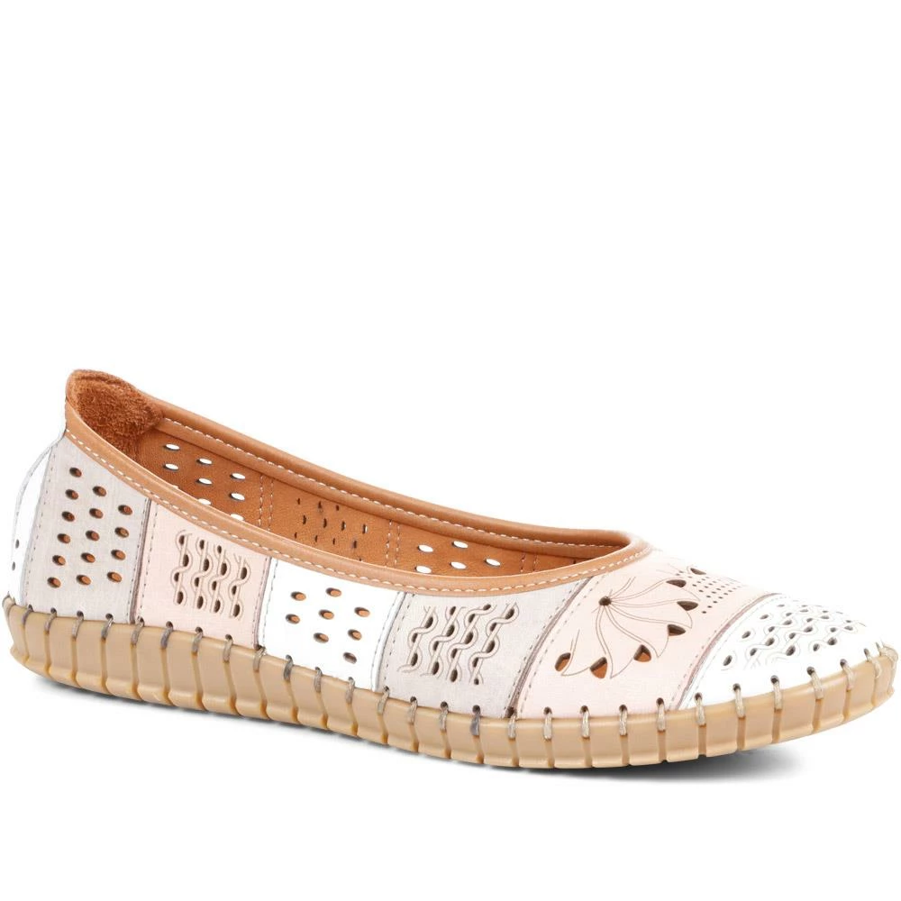 Bellissimo Flat Leather Ballerina Shoes - BELMETIN31009 / 317 955 7 Bellissimo Flat Leather Ballerina Shoes - BELMETIN31009 / 317 955