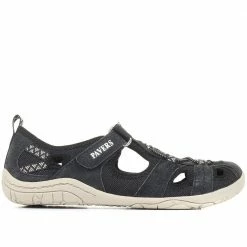 Pavers Wide Fit Leather Walking Shoes - BRK2306 / 307 332