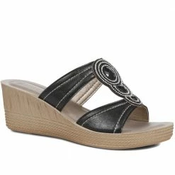 Pavers Wedge Mule Sandals - INB35015 / 321 776