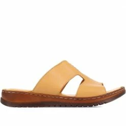 Pavers Slip On-Leather Mule Sandals - MKOC33017 / 320 094