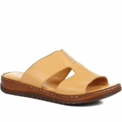 Pavers Slip On-Leather Mule Sandals - MKOC33017 / 320 094