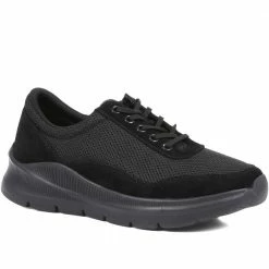 Pavers Chunky Lace-Up Platform Trainers - BRK35073 / 322 228 Wide Fit