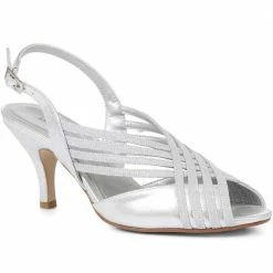 Pavers Ladies Wide Fit Silver Occasion Heels - AMITY1700 / 134 194 / 134 194 32 Pavers Ladies Wide Fit Silver Occasion Heels - AMITY1700 / 134 194 / 134 194