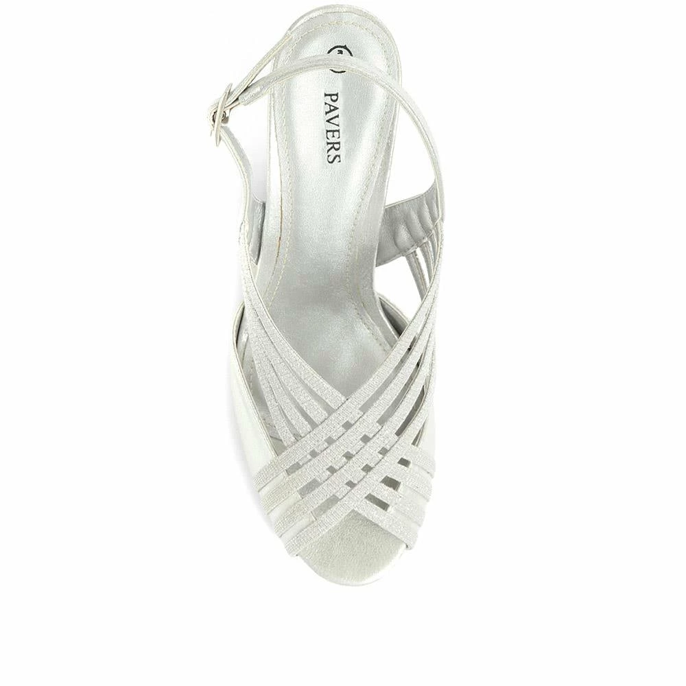 Pavers Ladies Wide Fit Silver Occasion Heels - AMITY1700 / 134 194 / 134 194 25 Pavers Ladies Wide Fit Silver Occasion Heels - AMITY1700 / 134 194 / 134 194