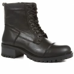 Bellissimo Leather Chunky Ankle Boots - BELMUYA34017 / 321 985